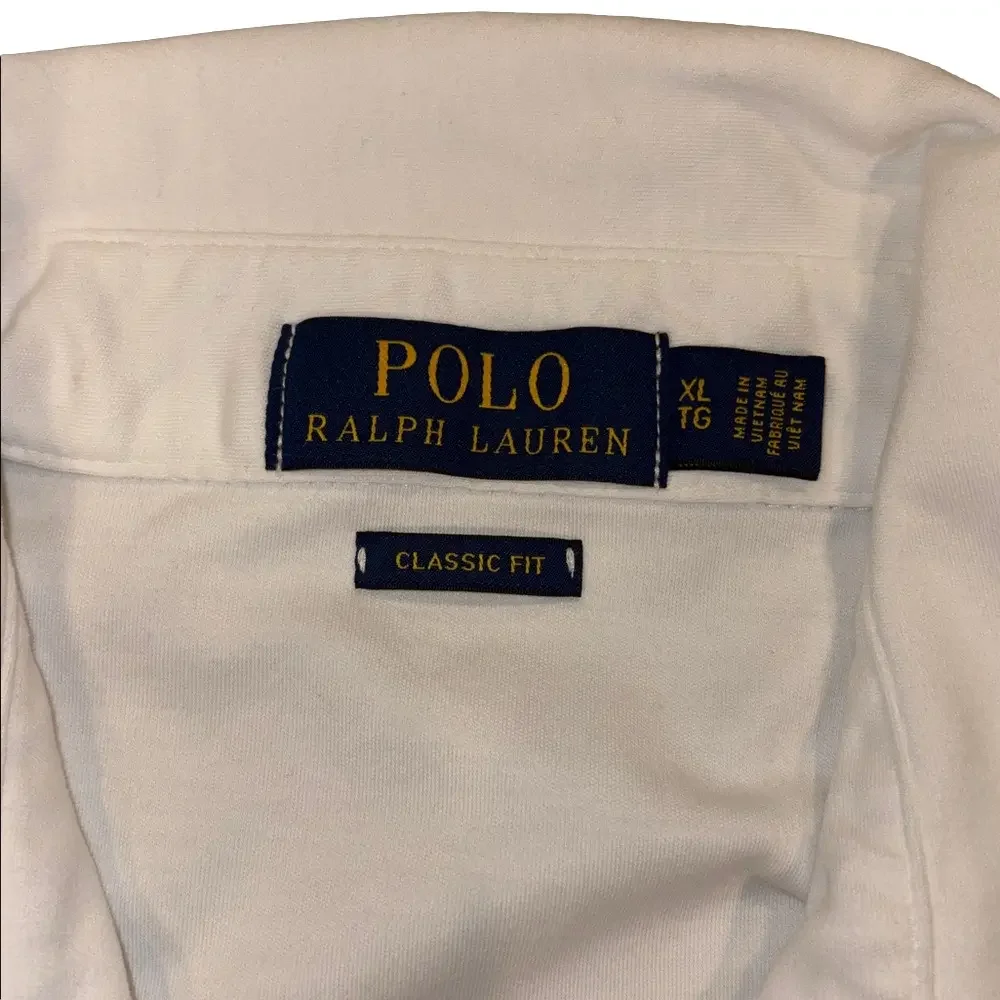 Polo Ralph Lauren Mens XL White and Coral Golf Polo Shirt Bundle